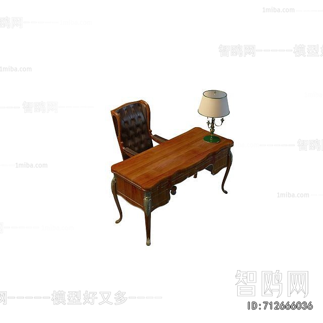 American Style Computer Desk And Chair