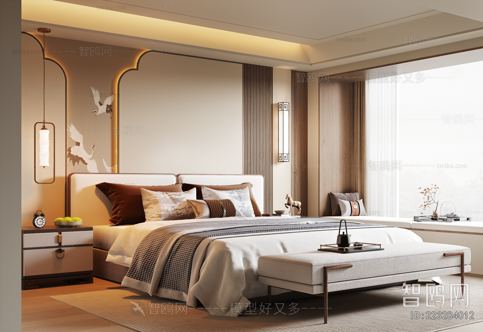 New Chinese Style Bedroom