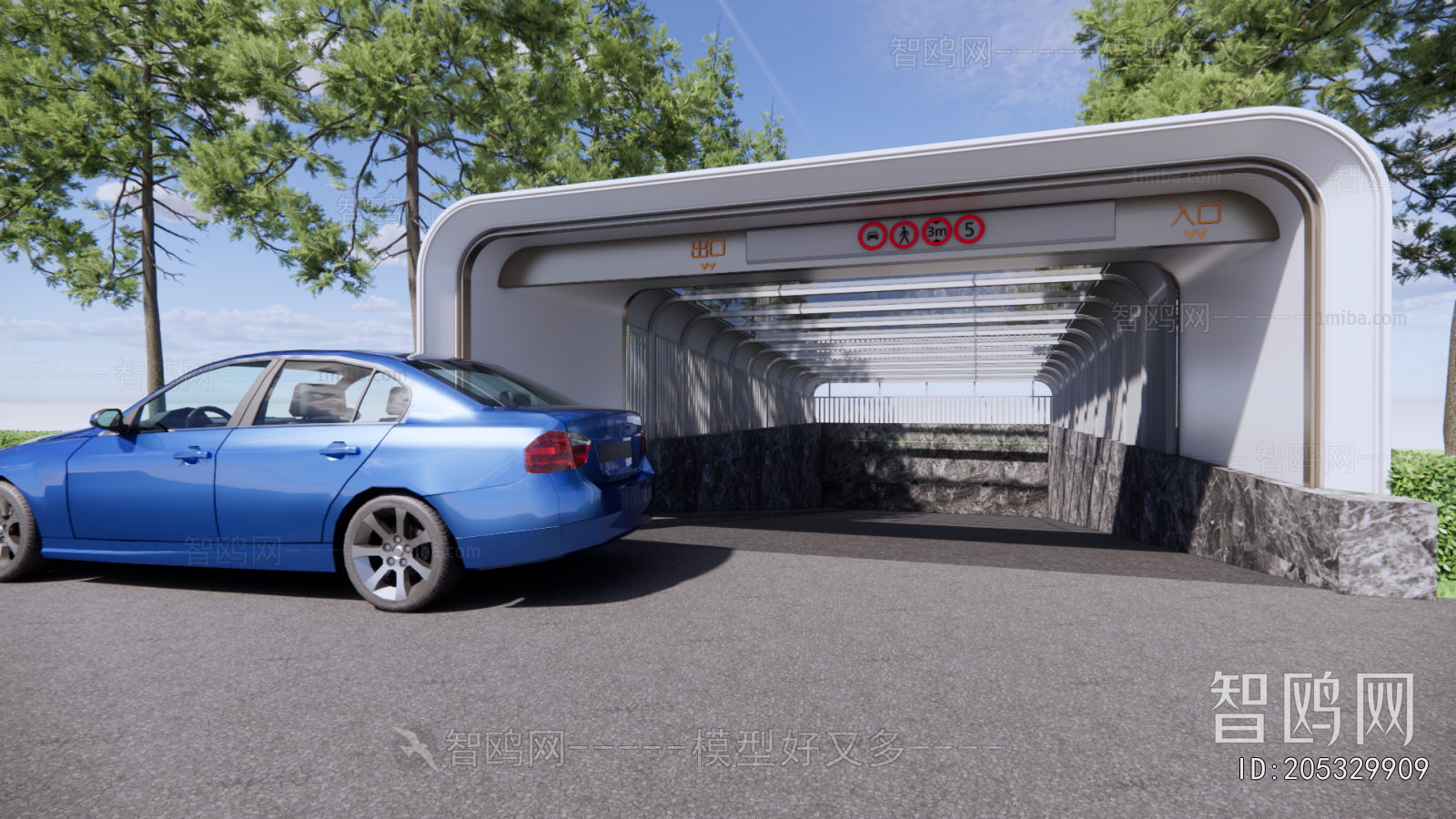 Modern Underground Parking Lot