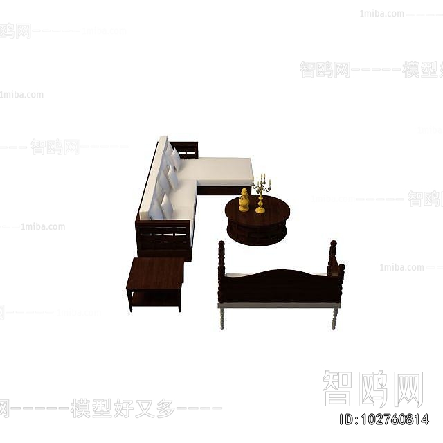 New Chinese Style Sofa Combination