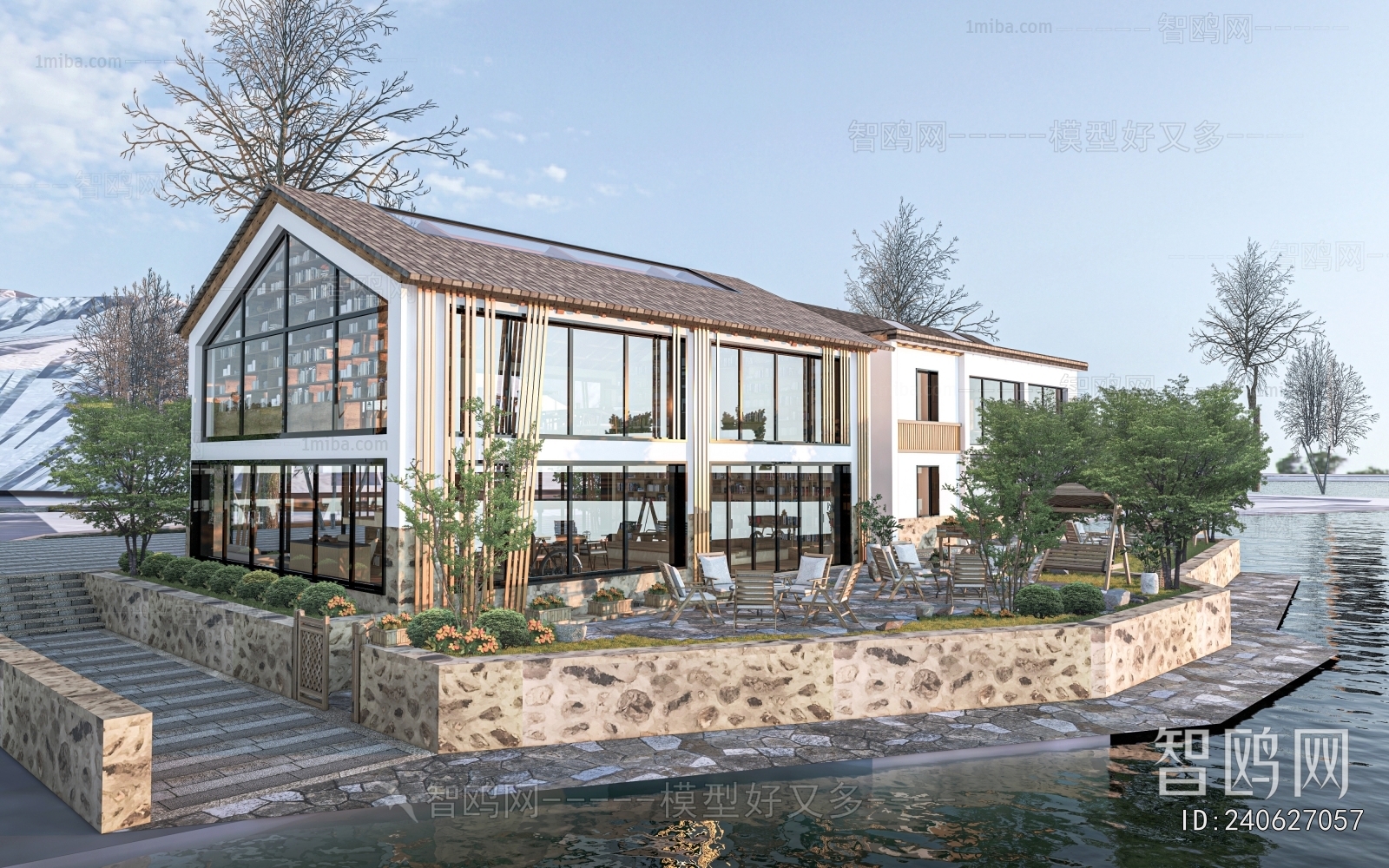 New Chinese Style Appearance Of Commercial Building