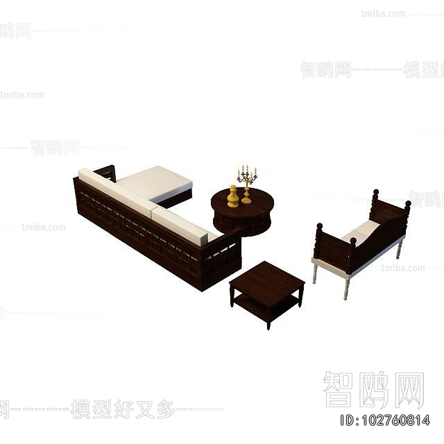 New Chinese Style Sofa Combination