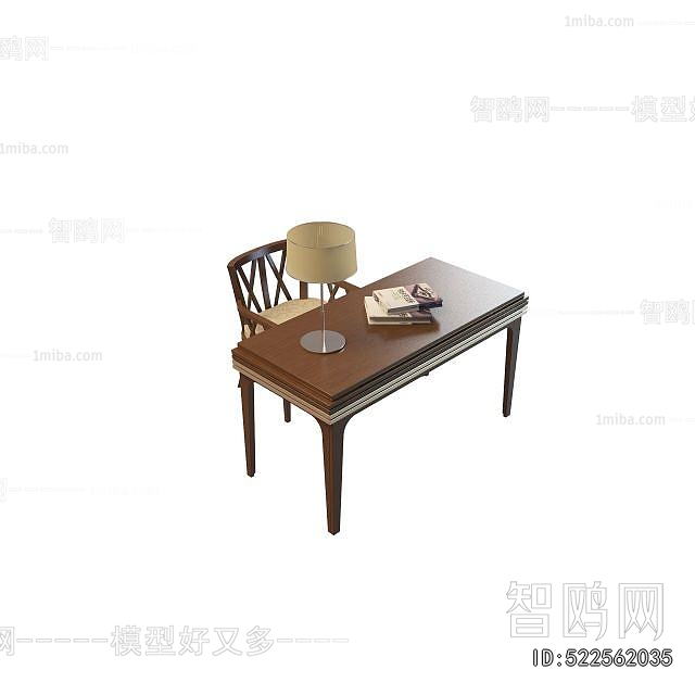 Classical Style Computer Desk And Chair