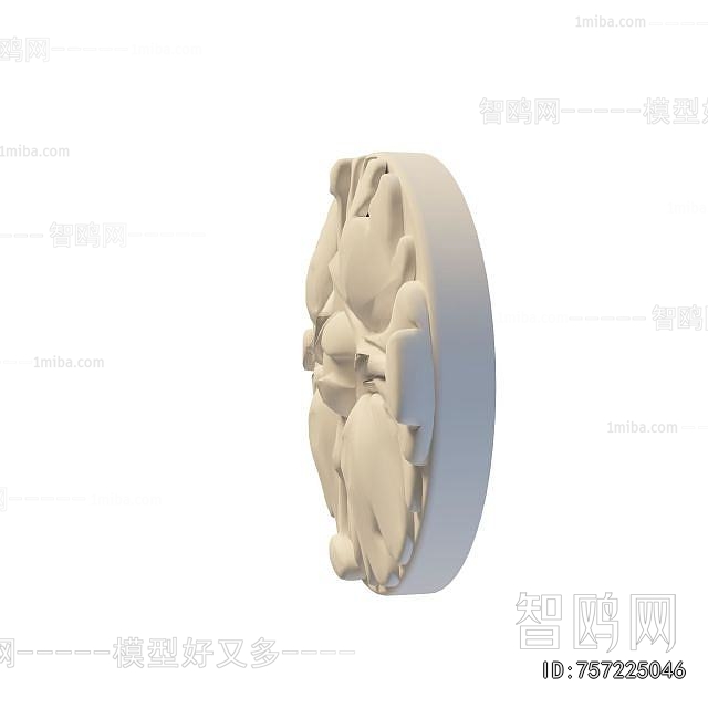 European Style Plaster Carved Top Plate