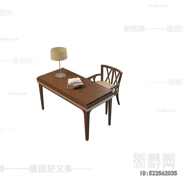 Classical Style Computer Desk And Chair