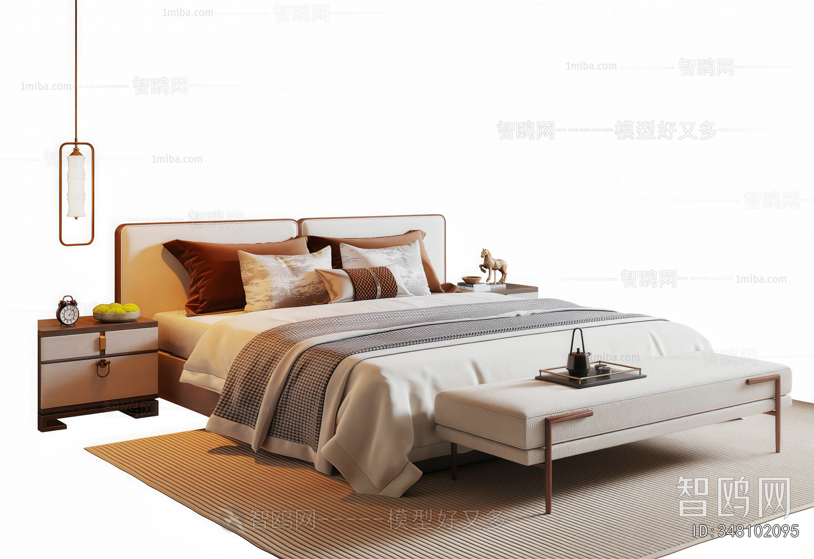 New Chinese Style Double Bed