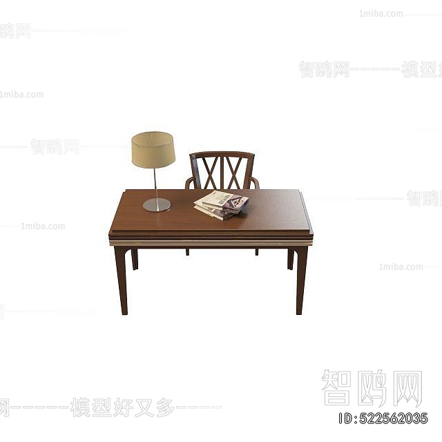 Classical Style Computer Desk And Chair
