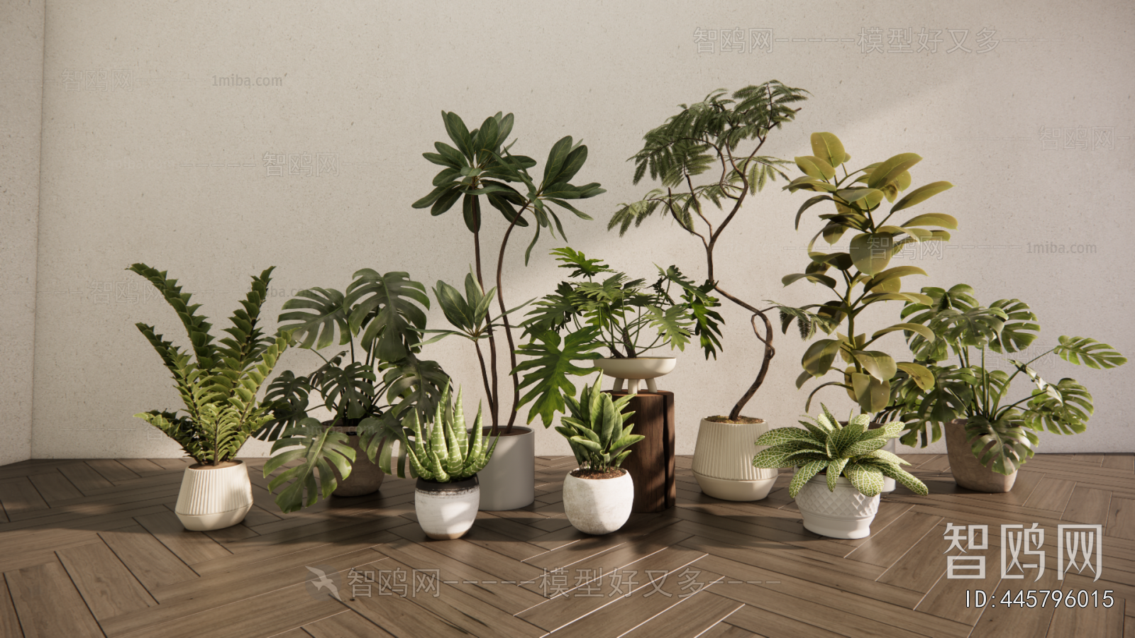 Modern Ground Green Plant Potted Plants