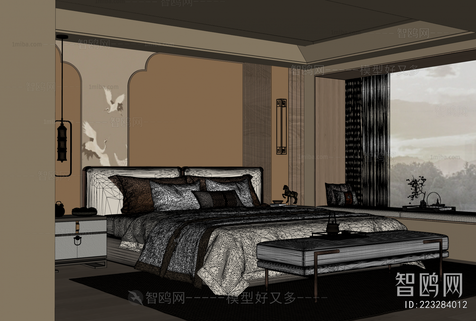 New Chinese Style Bedroom