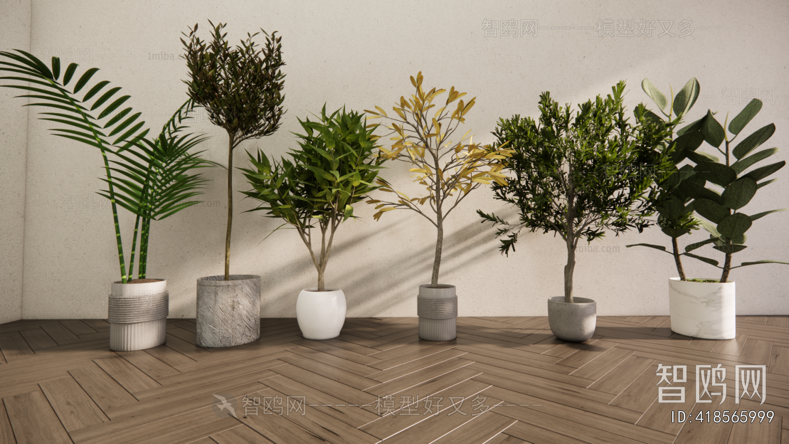 Modern Ground Green Plant Potted Plants