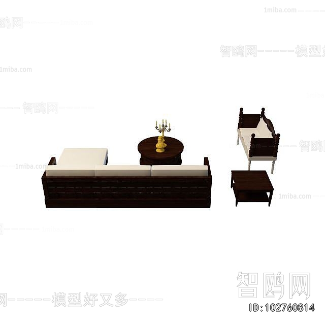 New Chinese Style Sofa Combination