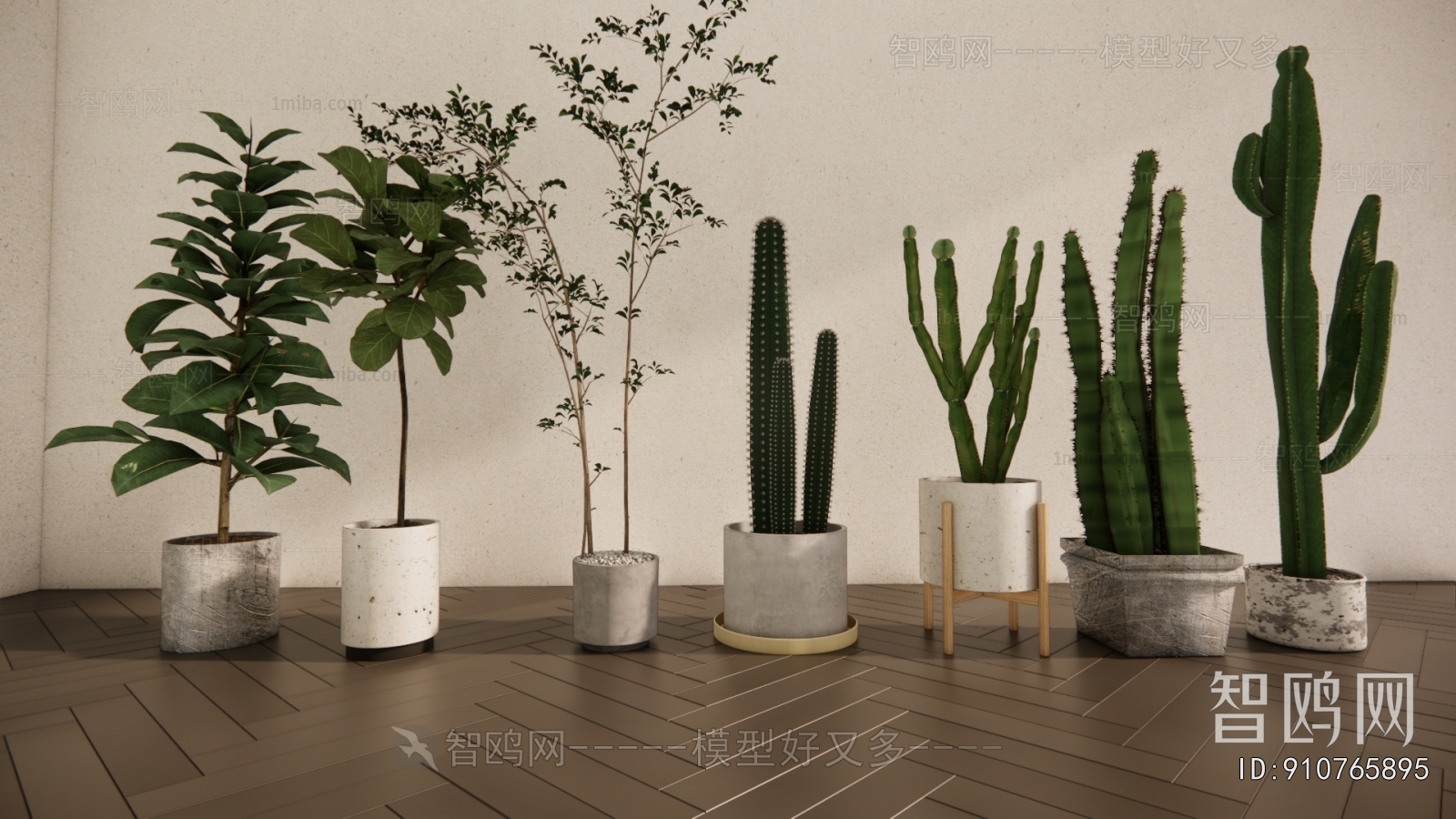 Modern Ground Green Plant Potted Plants