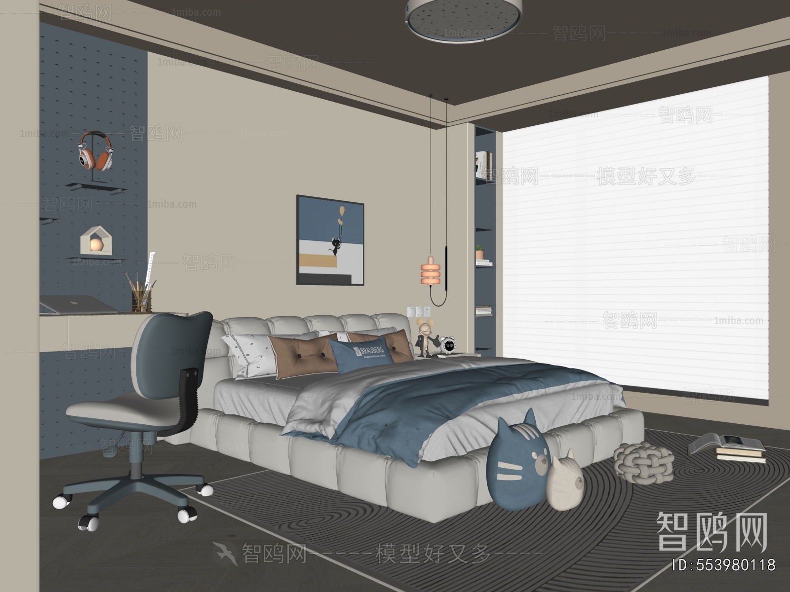 Modern Boy's Room And Son's Room