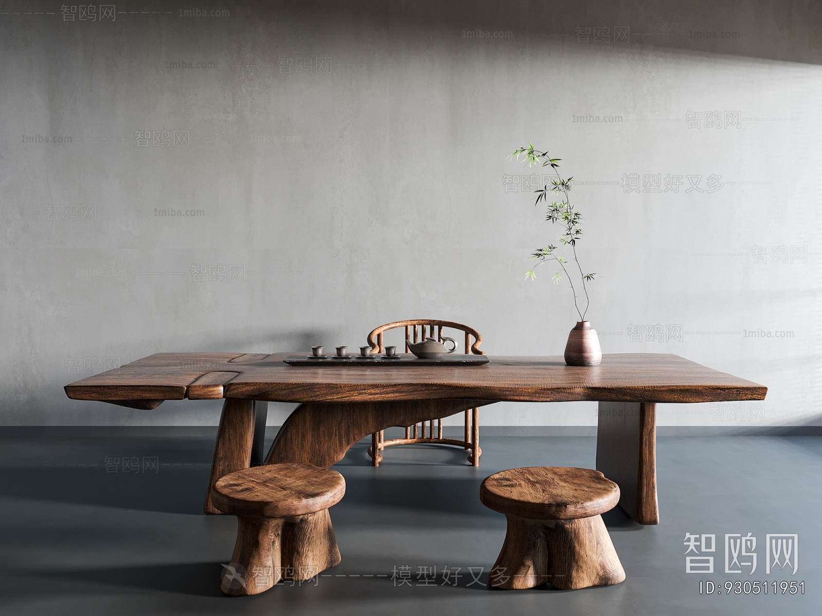 Wabi-sabi Style Tea Tables And Chairs