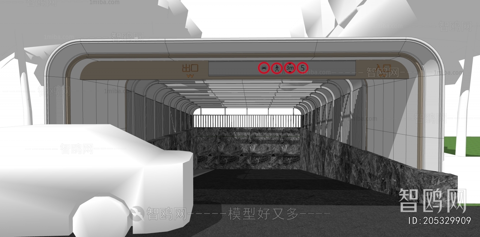 Modern Underground Parking Lot