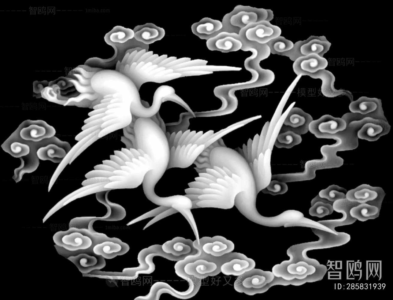 黑白灰度凹凸图