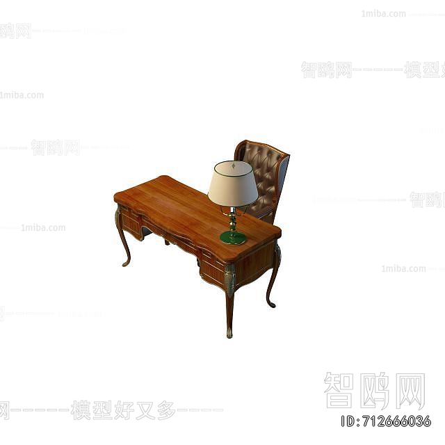 American Style Computer Desk And Chair