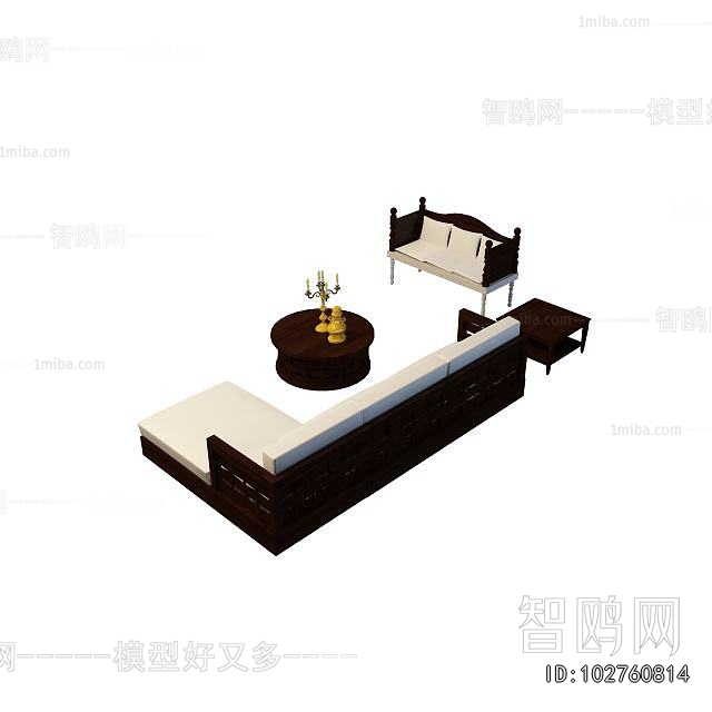 New Chinese Style Sofa Combination