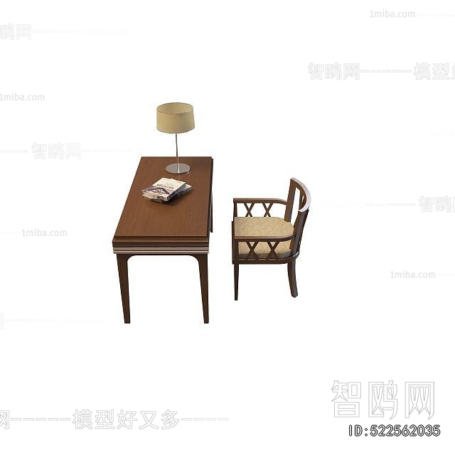 Classical Style Computer Desk And Chair