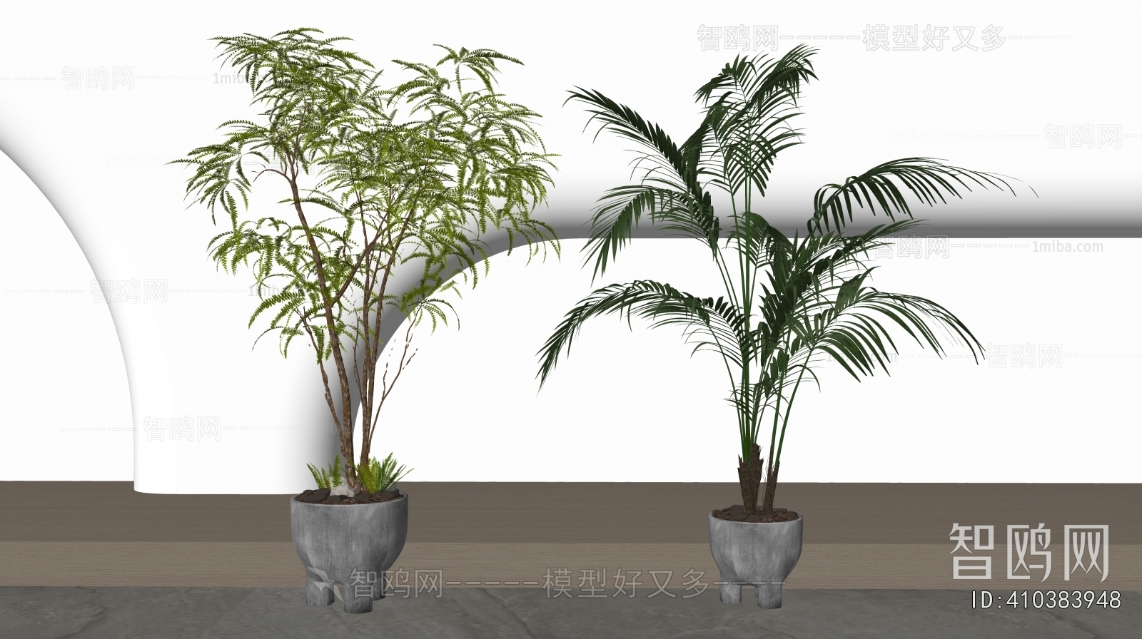 Modern Ground Green Plant Potted Plants