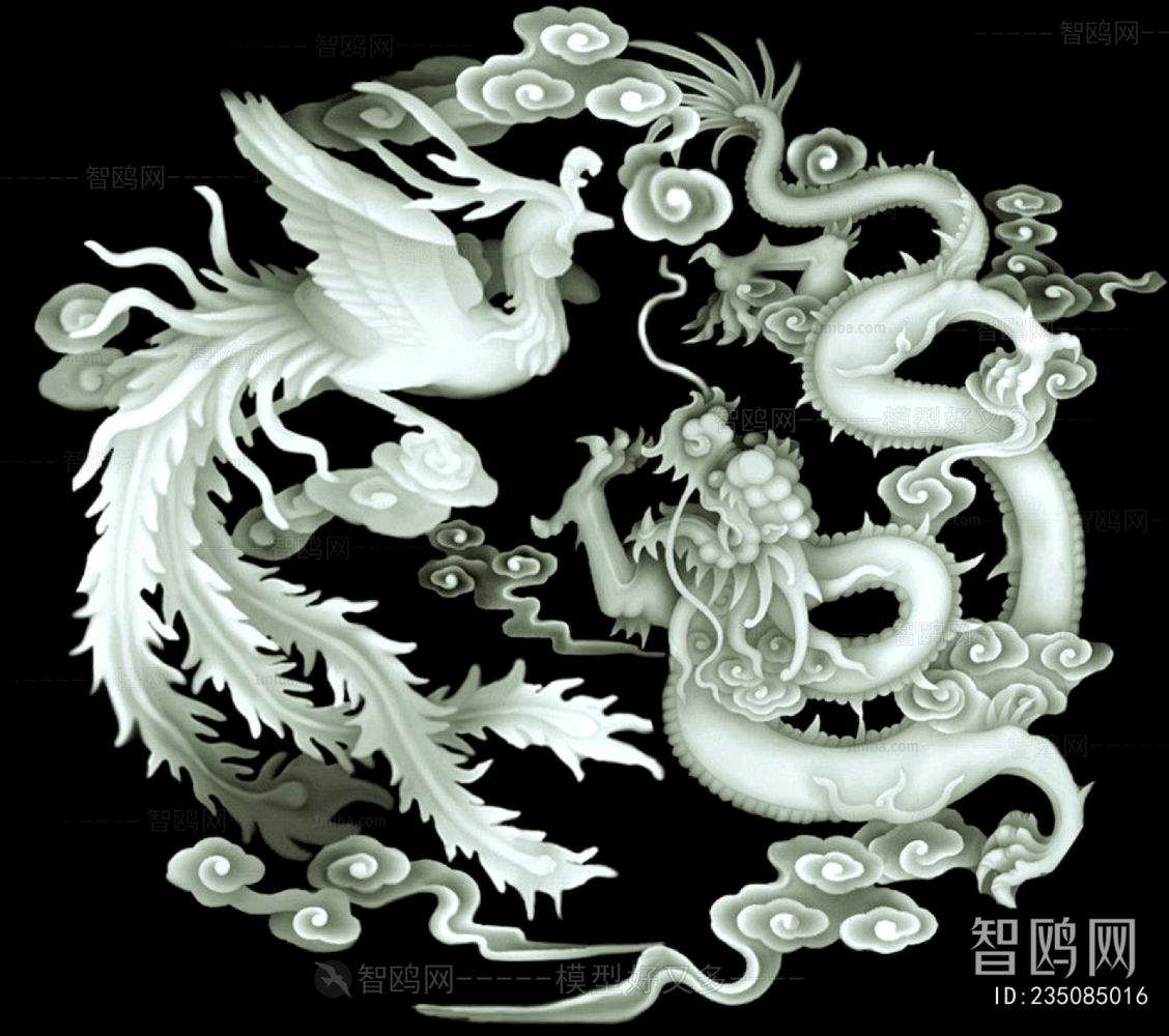 黑白灰度凹凸图