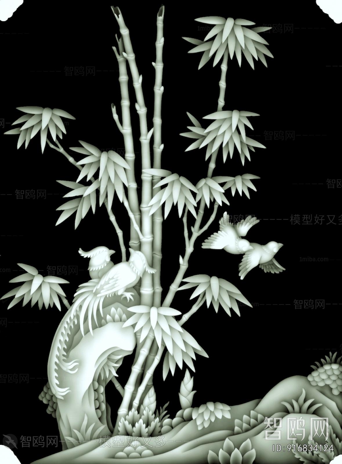 黑白灰度凹凸图
