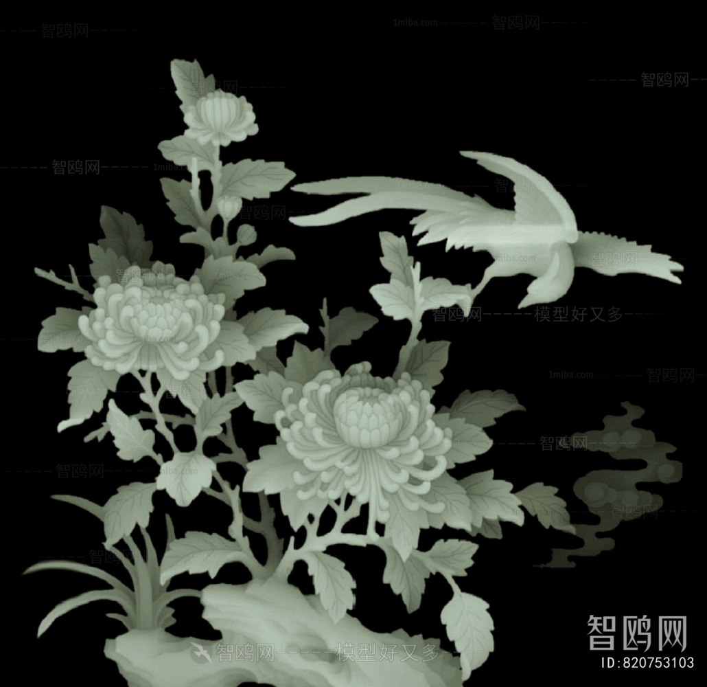 黑白灰度凹凸图