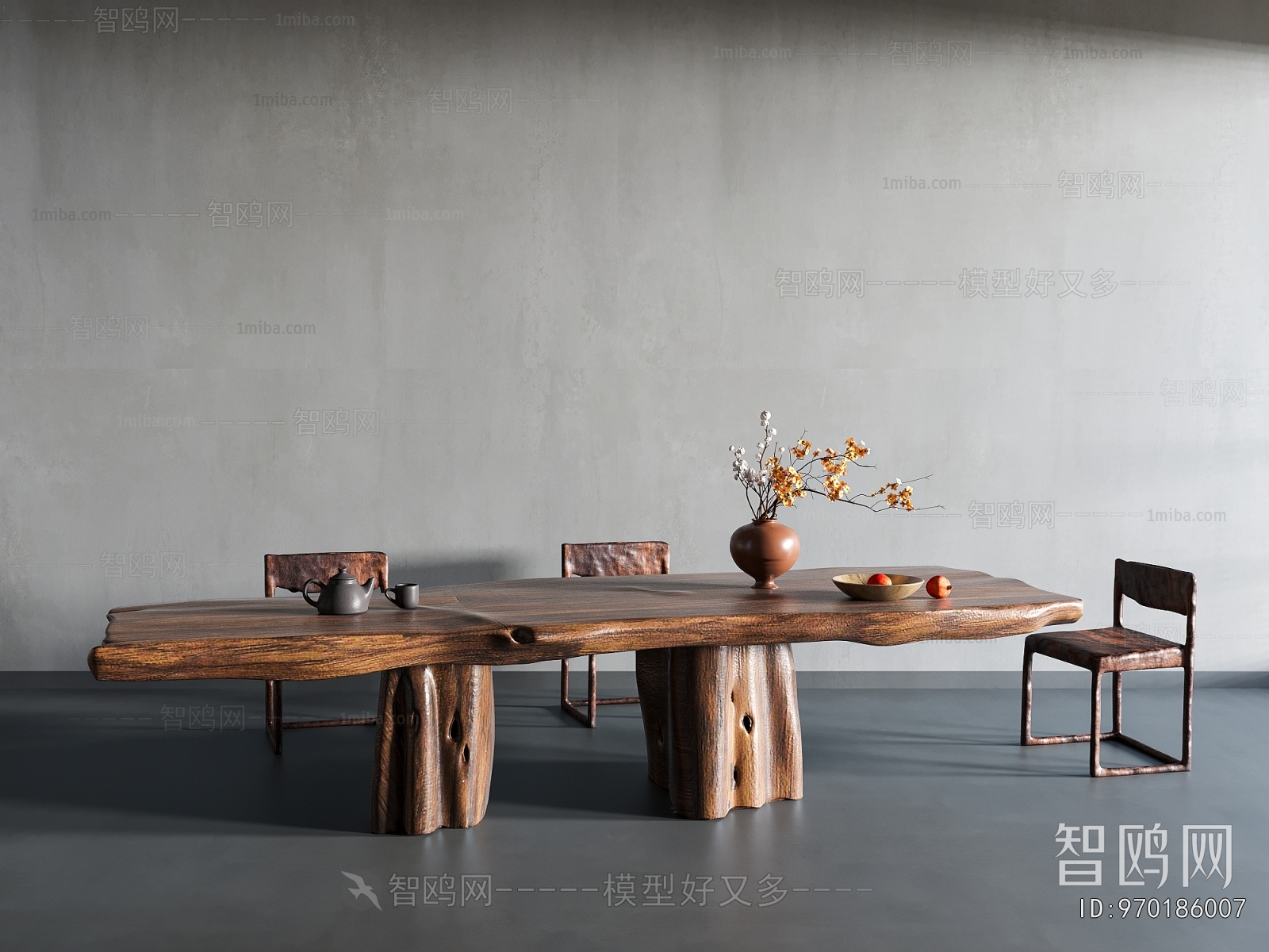 Wabi-sabi Style Tea Tables And Chairs