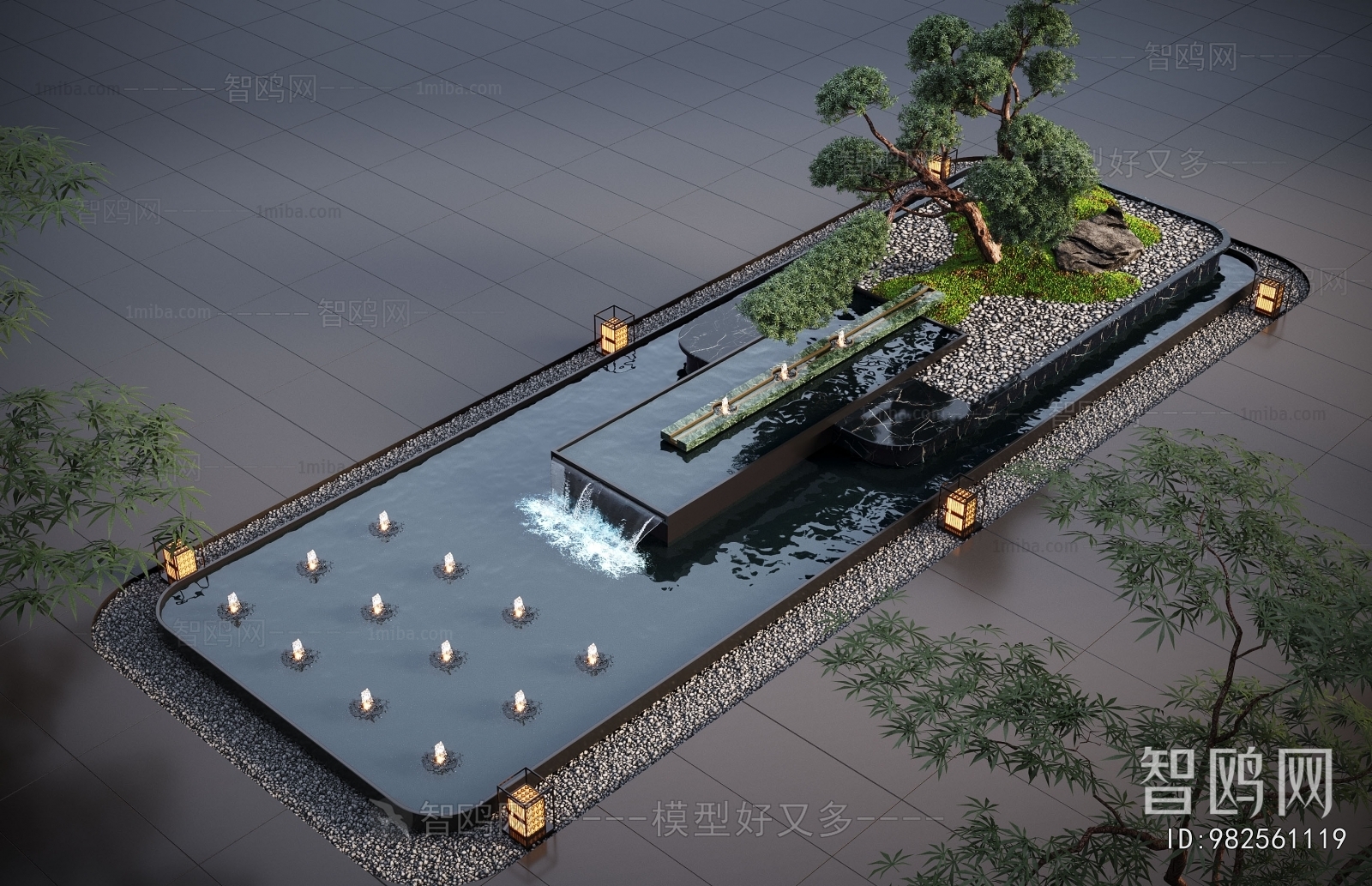 Modern Rockery Waterscape