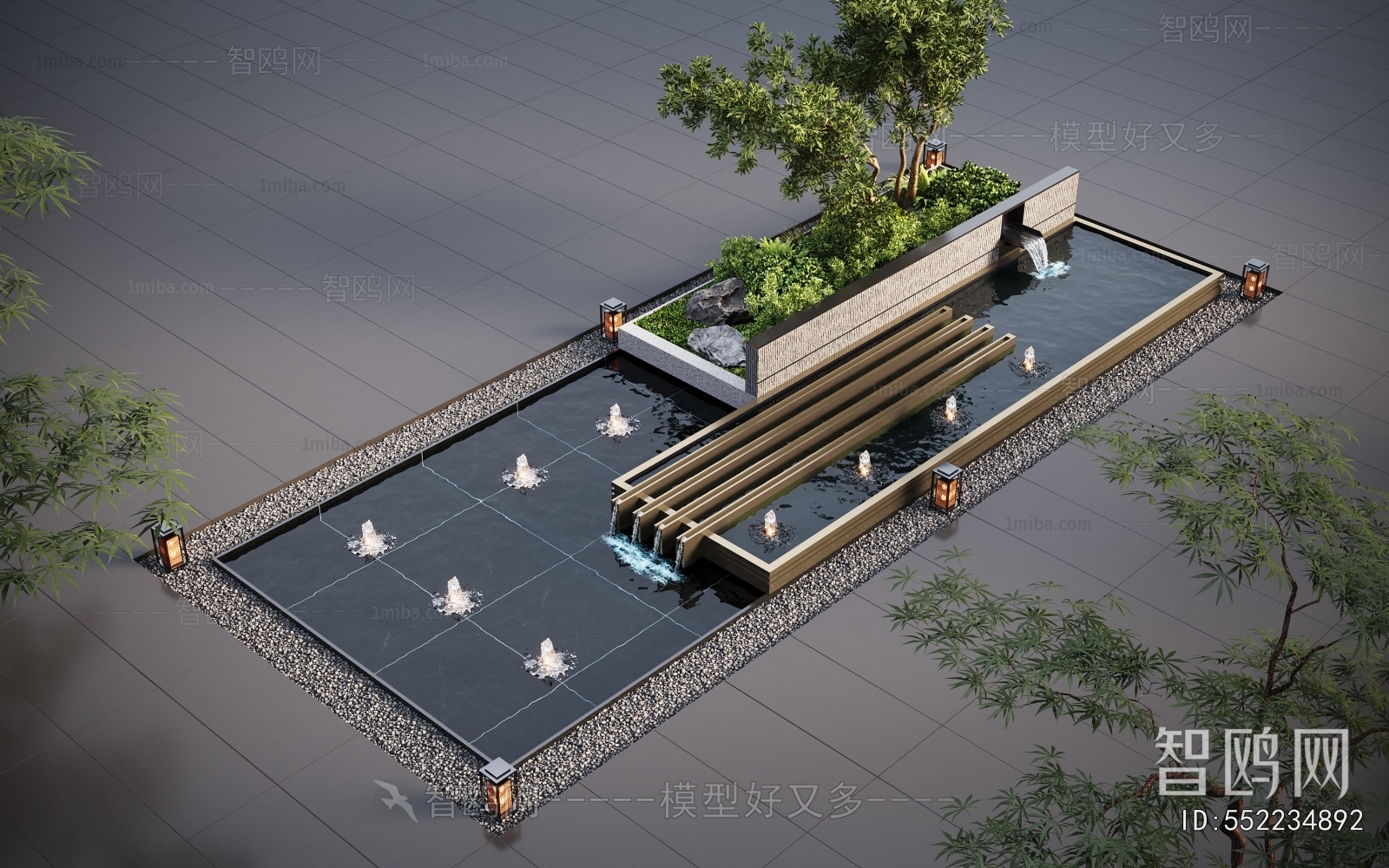 Modern Rockery Waterscape