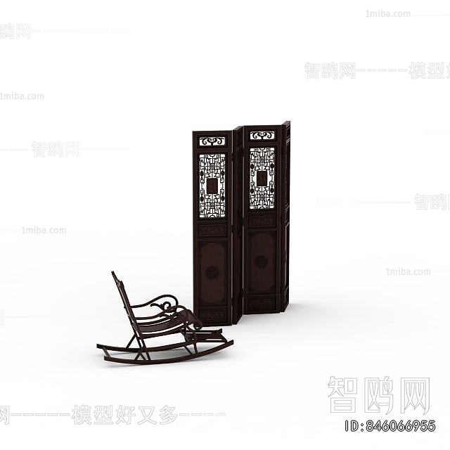 New Chinese Style Wooden Screen Partition