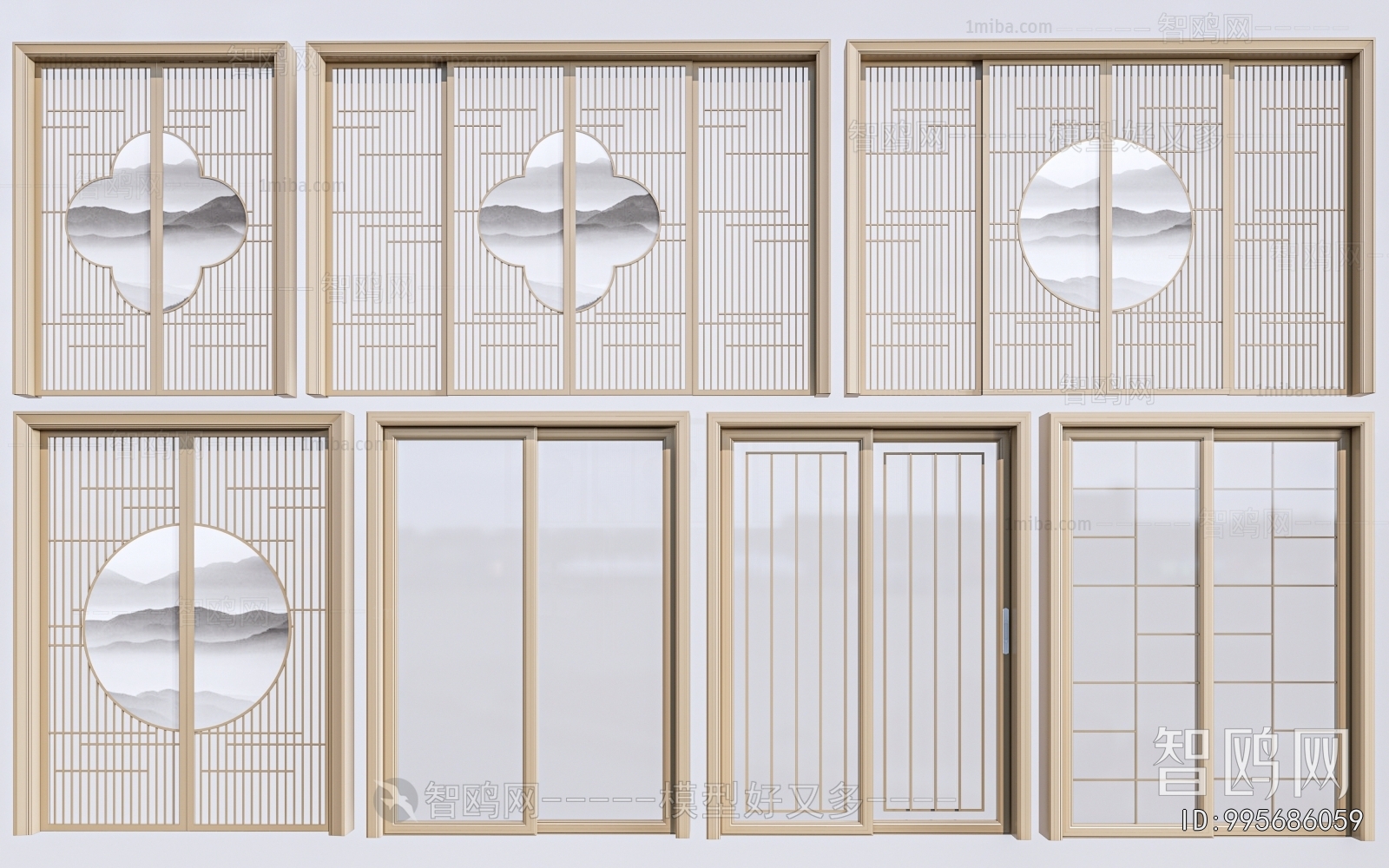 New Chinese Style Sliding Door