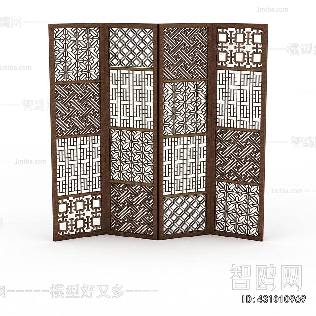 New Chinese Style Wooden Screen Partition