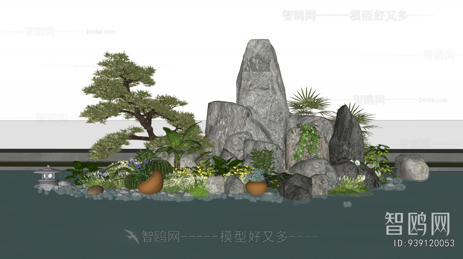 New Chinese Style Rockery Waterscape