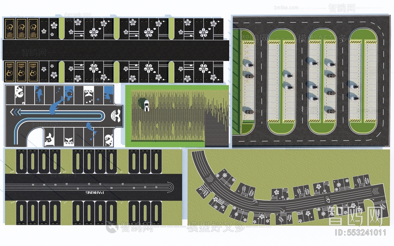 Modern Outdoor Parking Lot