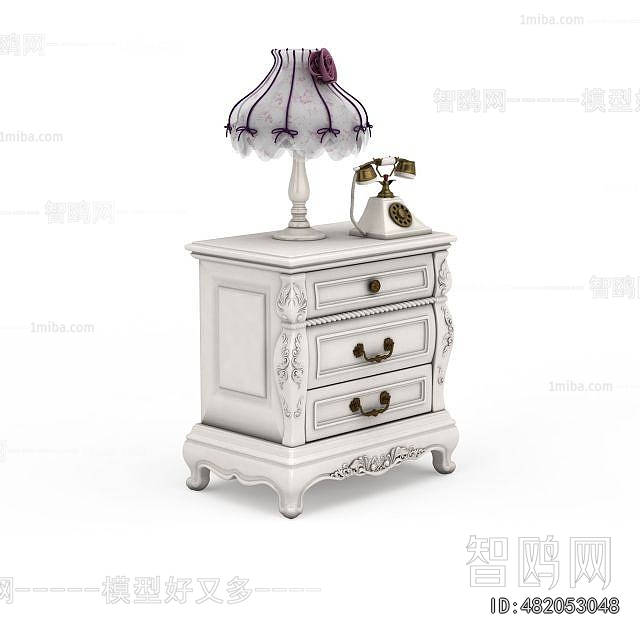 European Style Bedside Cupboard