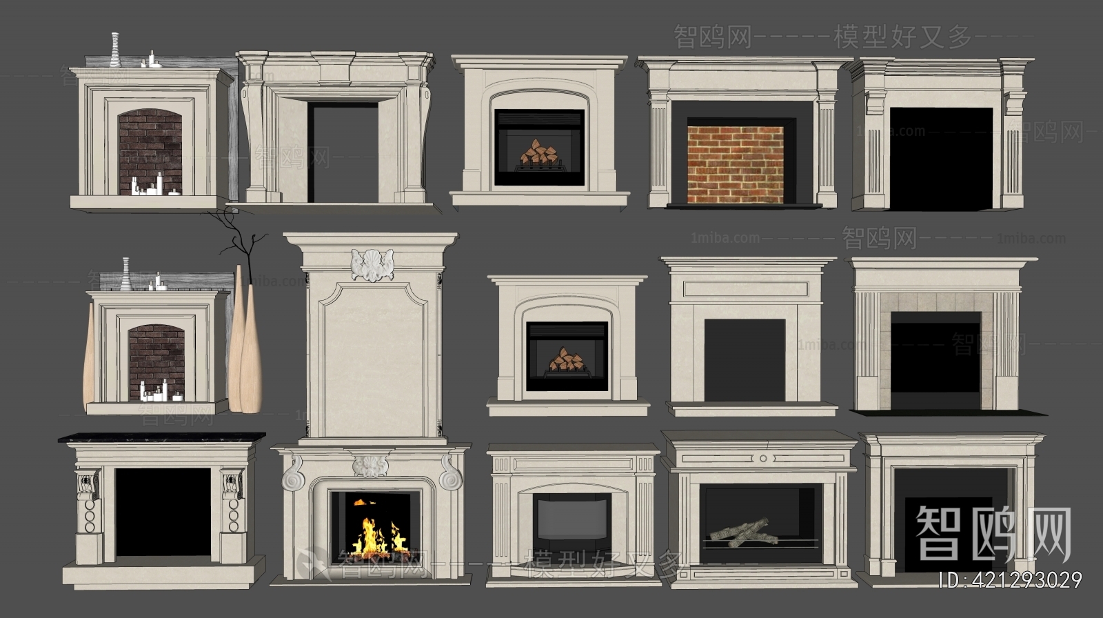 European Style Fireplace