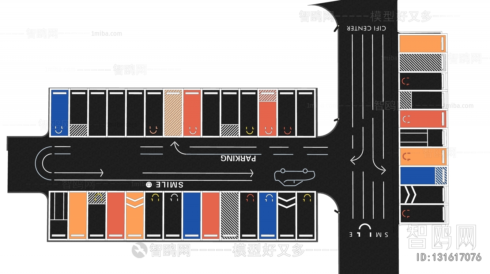 Modern Outdoor Parking Lot