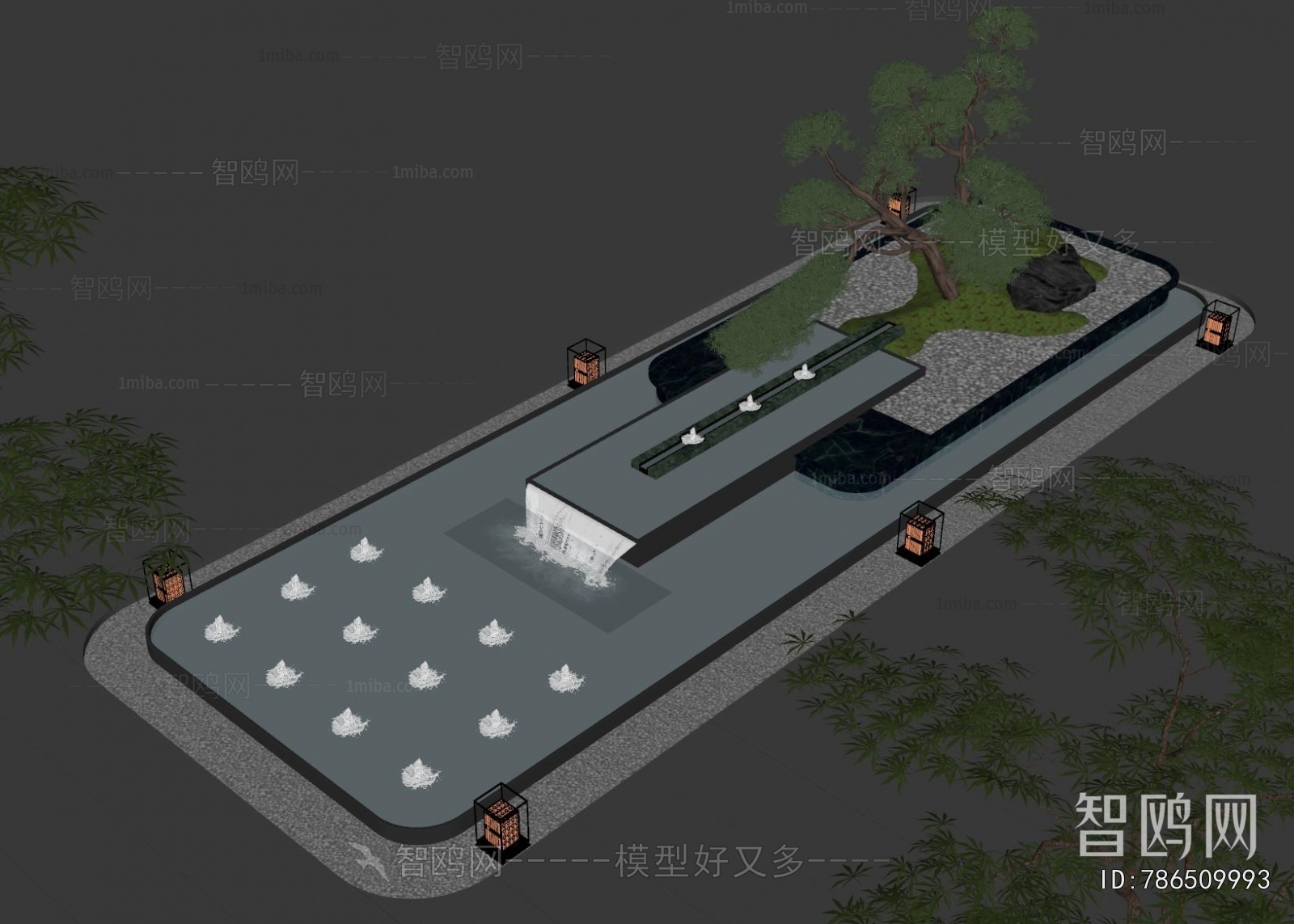 Modern Rockery Waterscape