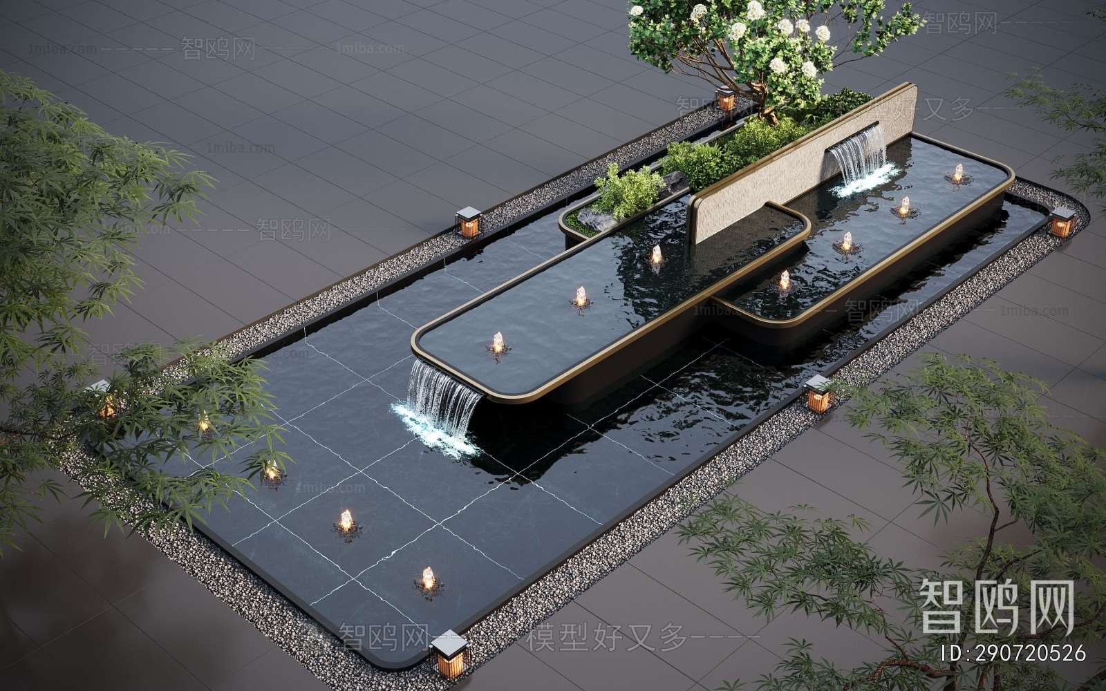 Modern Rockery Waterscape