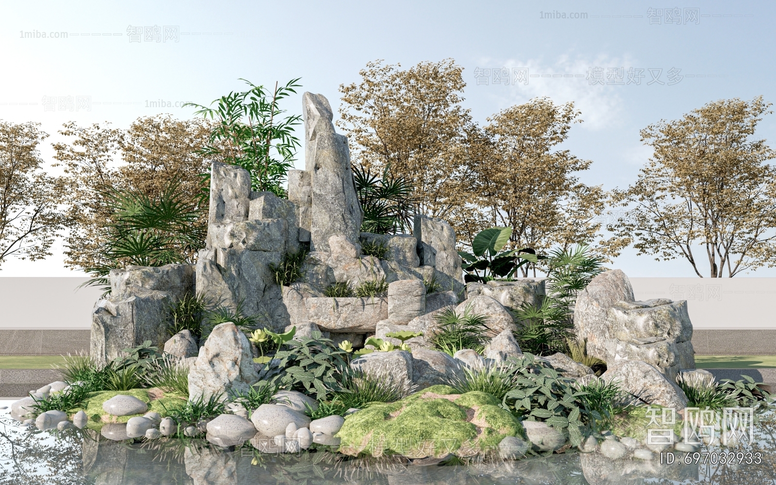 Modern Rockery Waterscape