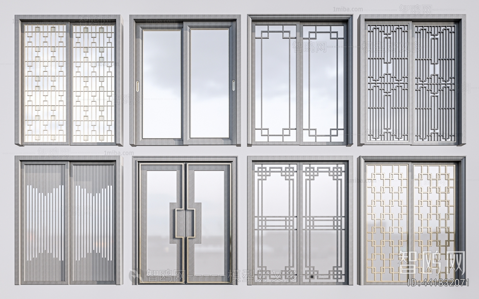 New Chinese Style Sliding Door