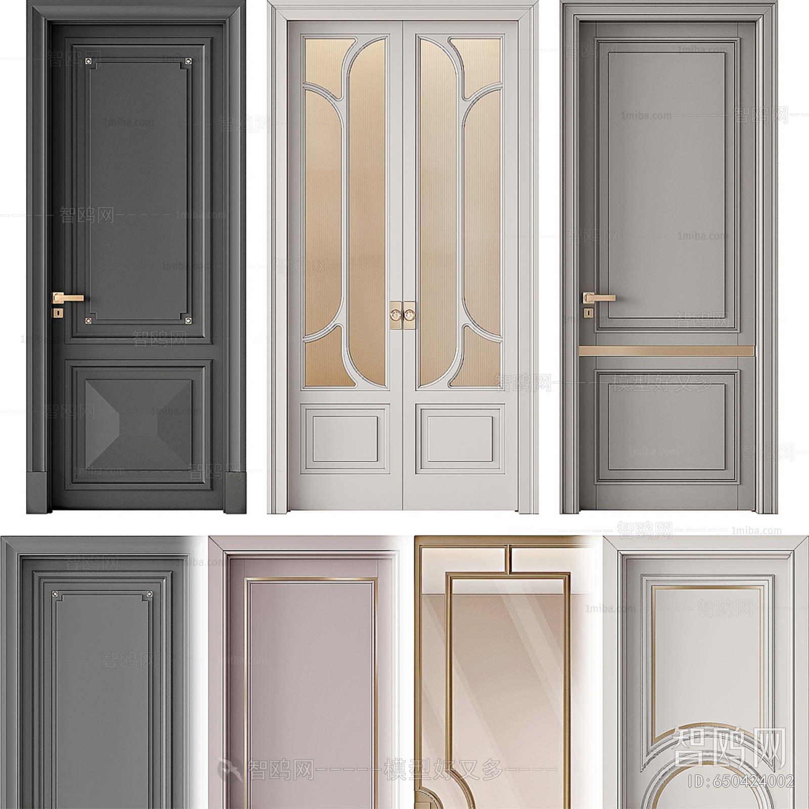 Simple European Style Single Door
