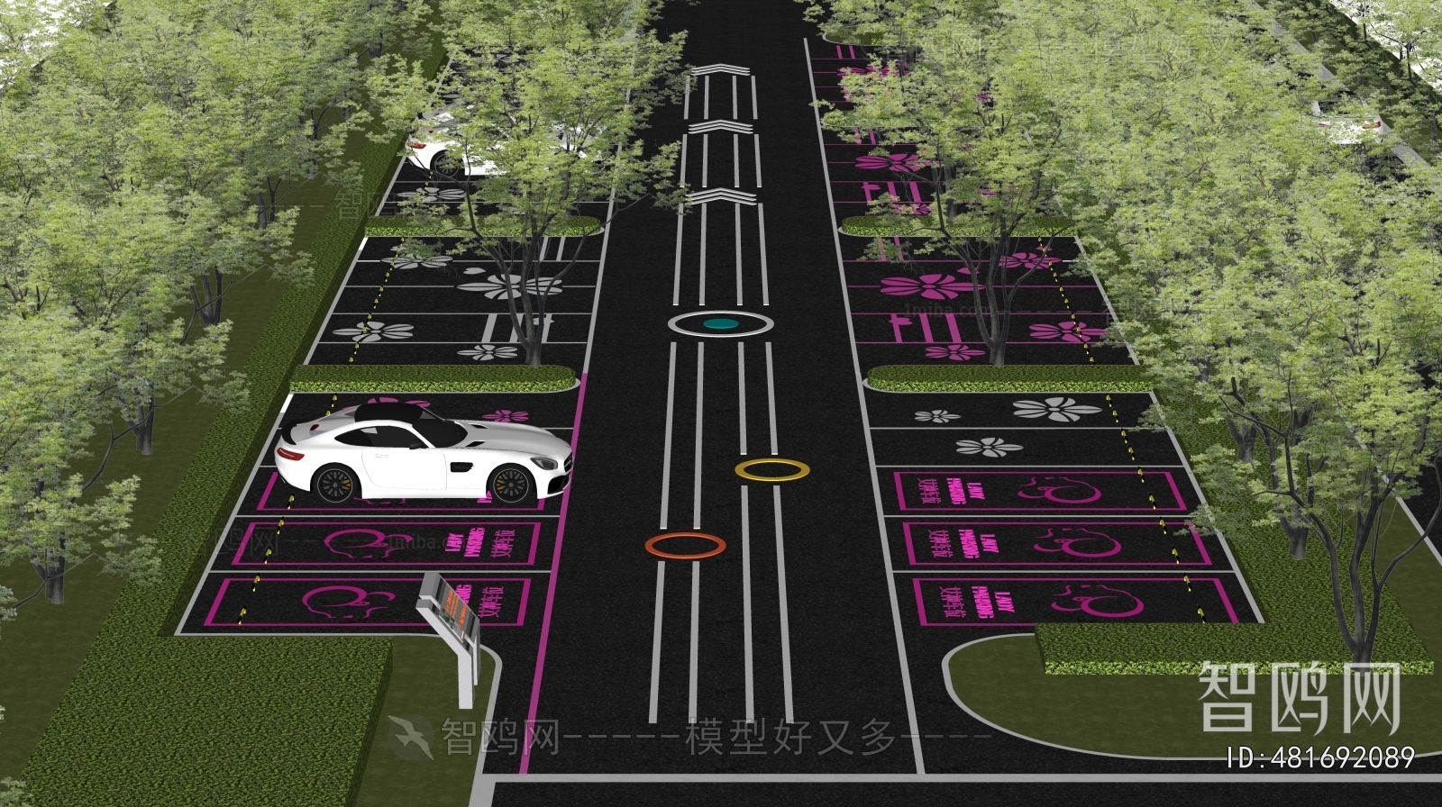 Modern Outdoor Parking Lot