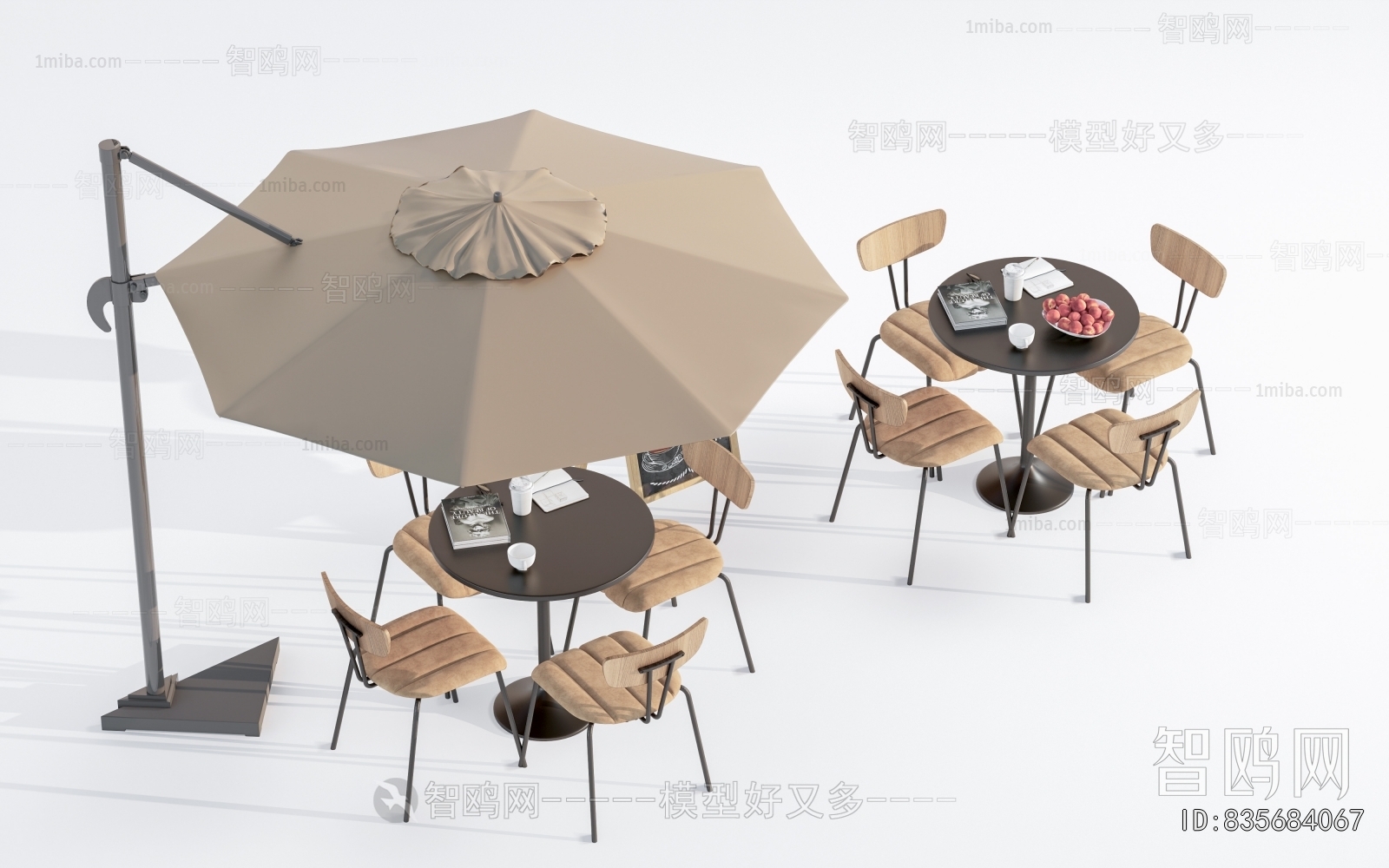 现代户外休闲桌椅组合