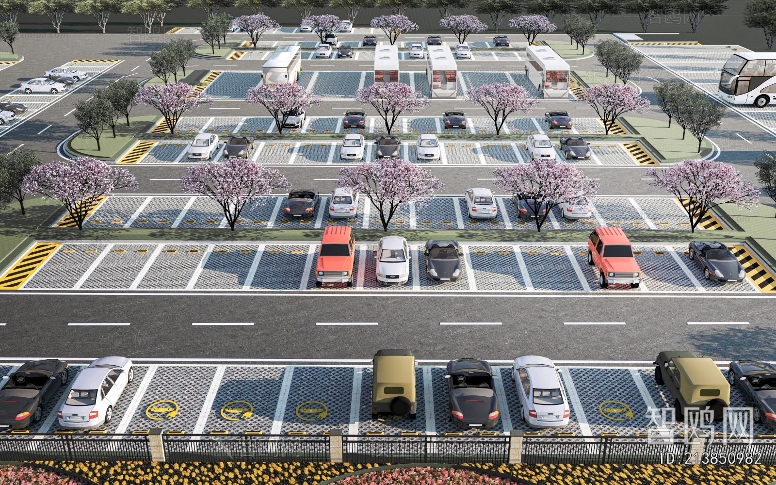 Modern Outdoor Parking Lot