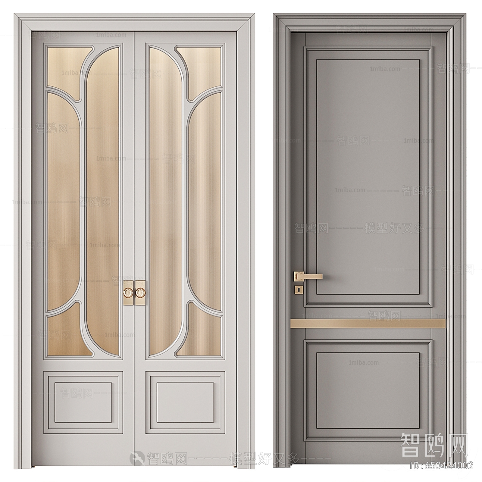 Simple European Style Single Door
