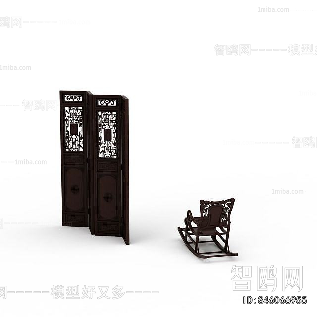New Chinese Style Wooden Screen Partition