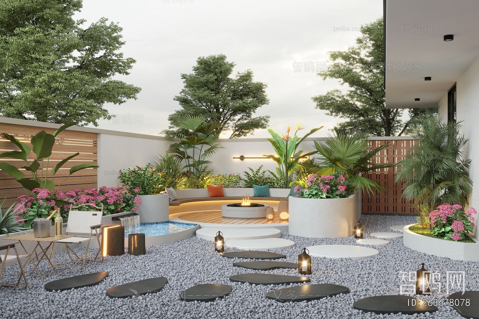 Modern Courtyard/landscape