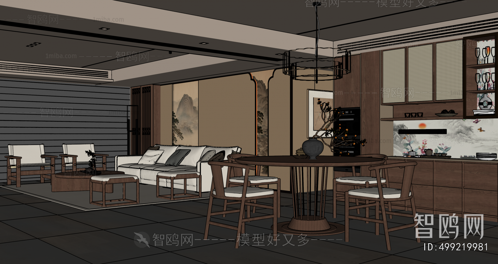New Chinese Style Dining Room